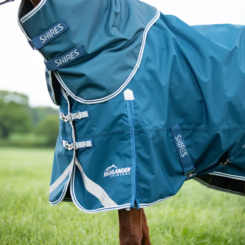 Shires Highlander Original 50g Detach-A-Neck Turnout Rug - Ocean-2