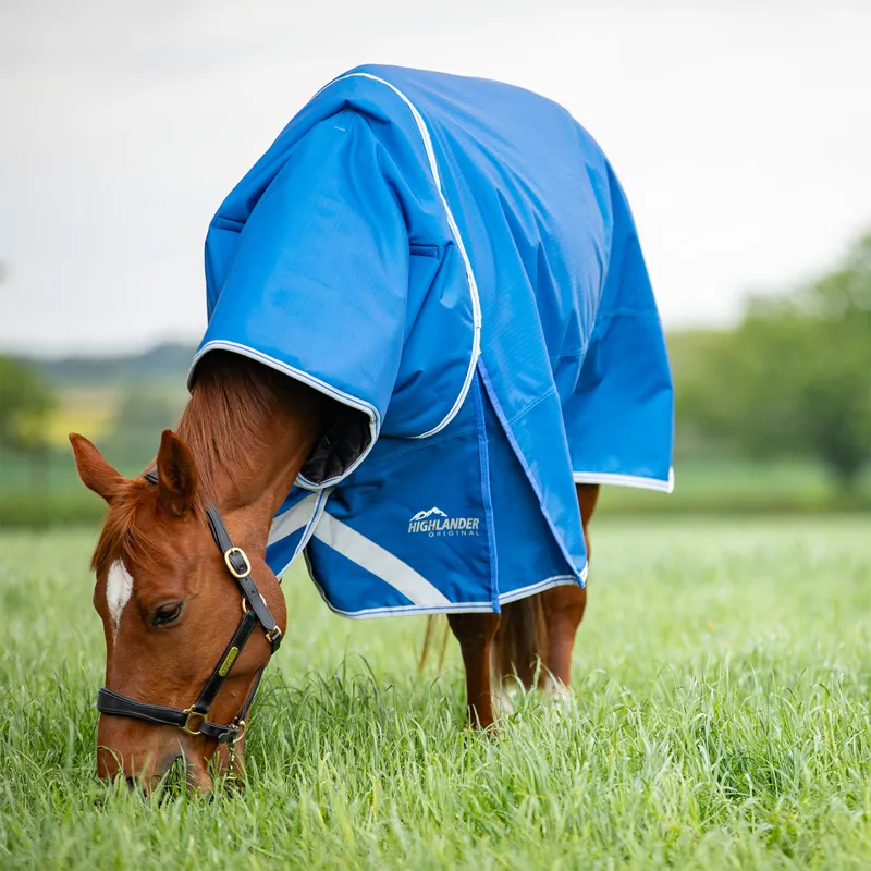 Shires Highlander Original 200g Detach-A-Neck Turnout Rug - Blue-2