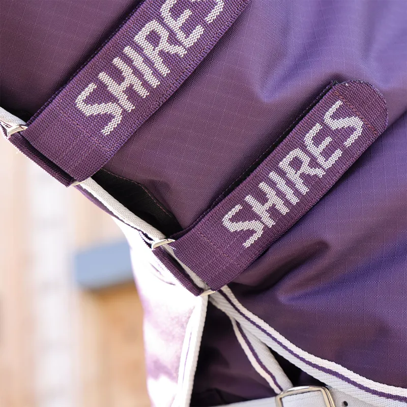 Shires Highlander Original 100g Detach-A-Neck Turnout Rug - Plum-4