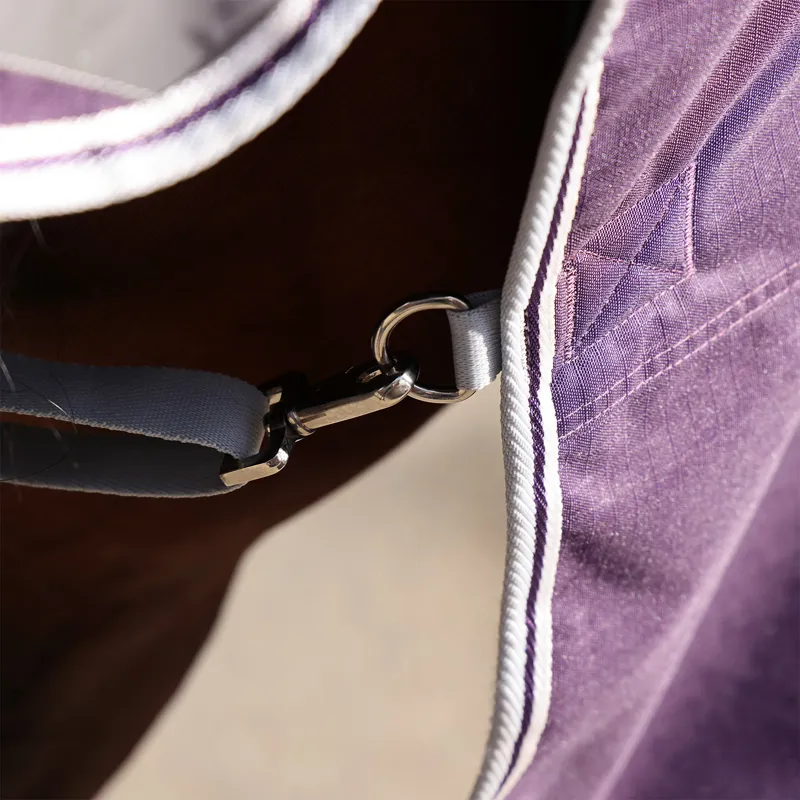 Shires Highlander Original 100g Combo Neck Turnout Rug - Plum-4