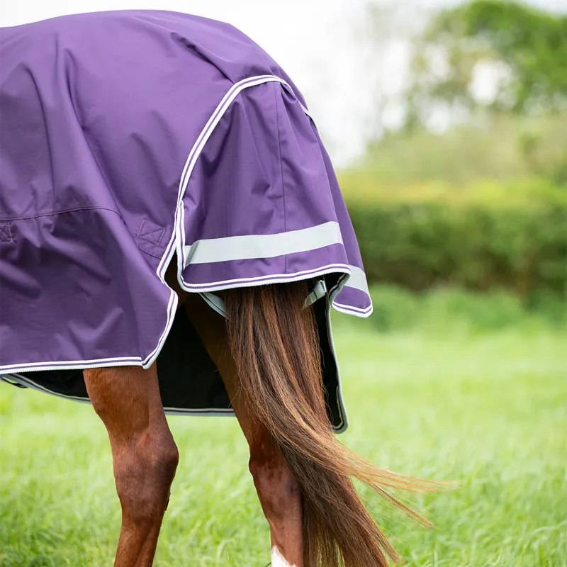 Shires Highlander Original 100g Standard Neck Turnout Rug - Plum-2