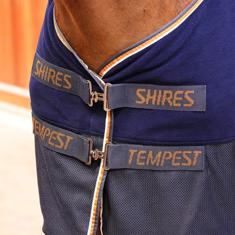 Shires Tempest Original Fleece/Mesh Cooler Rug - Navy-1