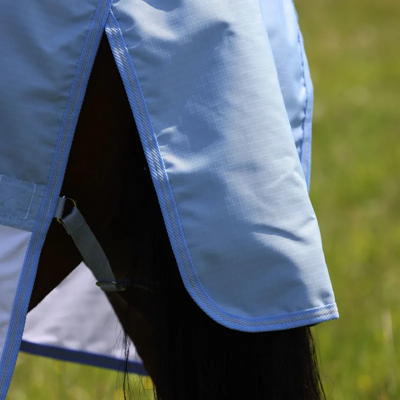 Shires Tempest Original Waterproof Combo Neck Fly Rug - Pale Blue-5