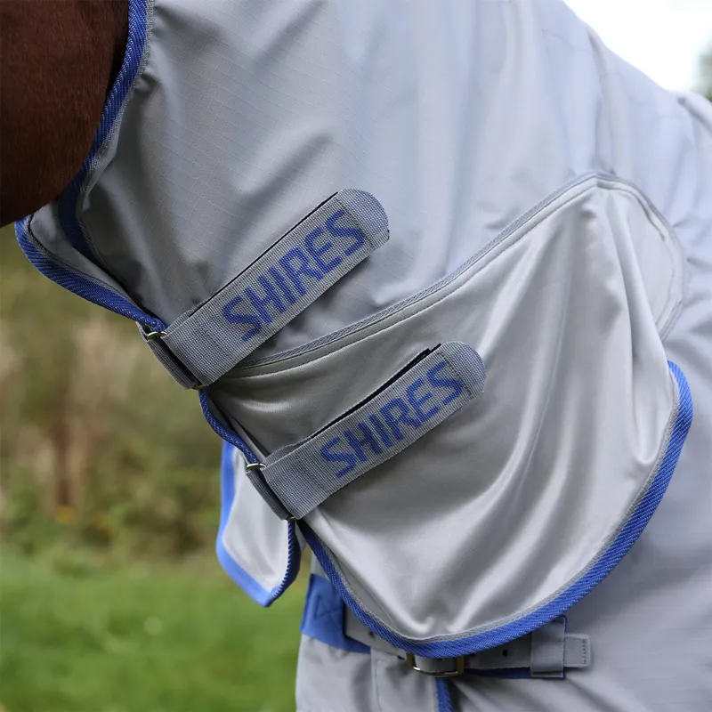 Shires Tempest Original Waterproof Combo Neck Fly Rug - Grey-3