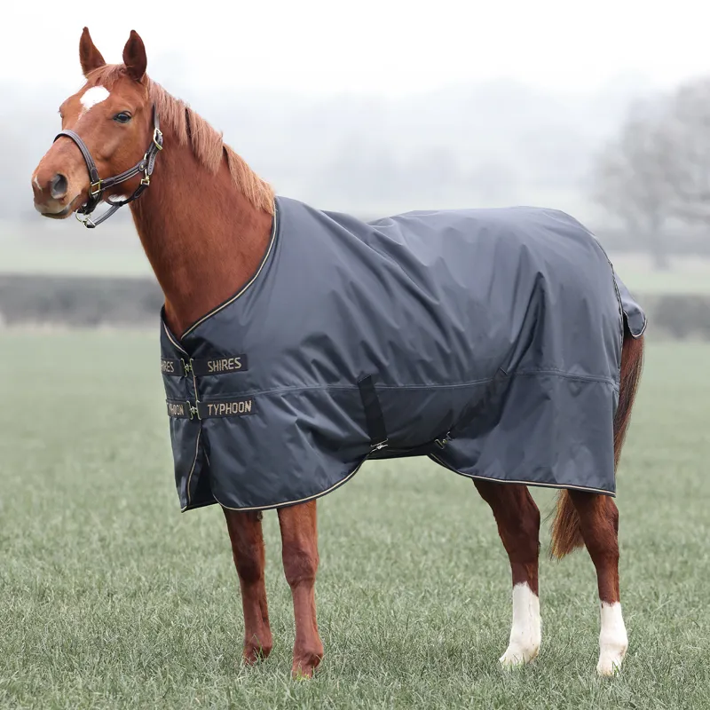 Shires Typhoon 50g Standard Neck Turnout Rug - Black