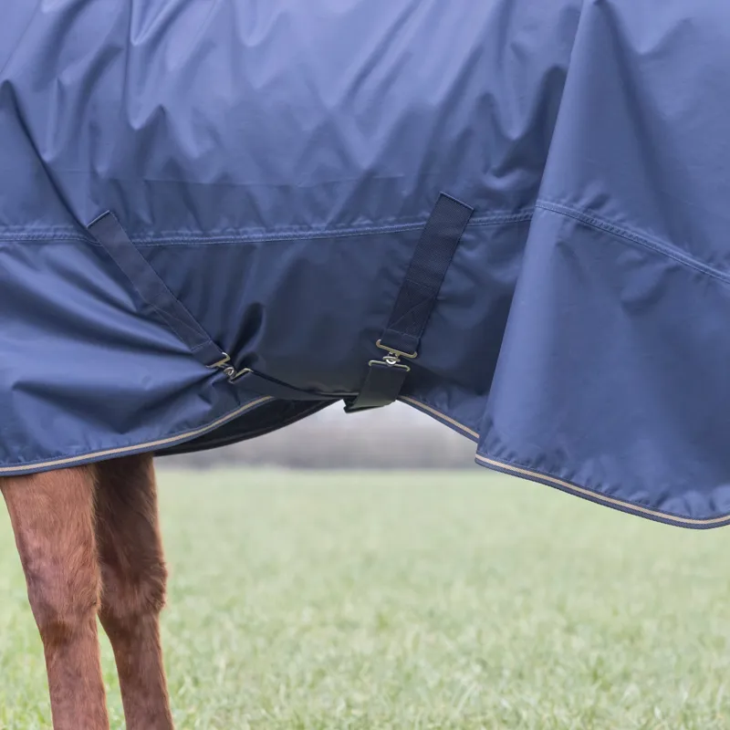 Shires Typhoon Lite Combo Neck 0g Turnout Rug - Navy-1