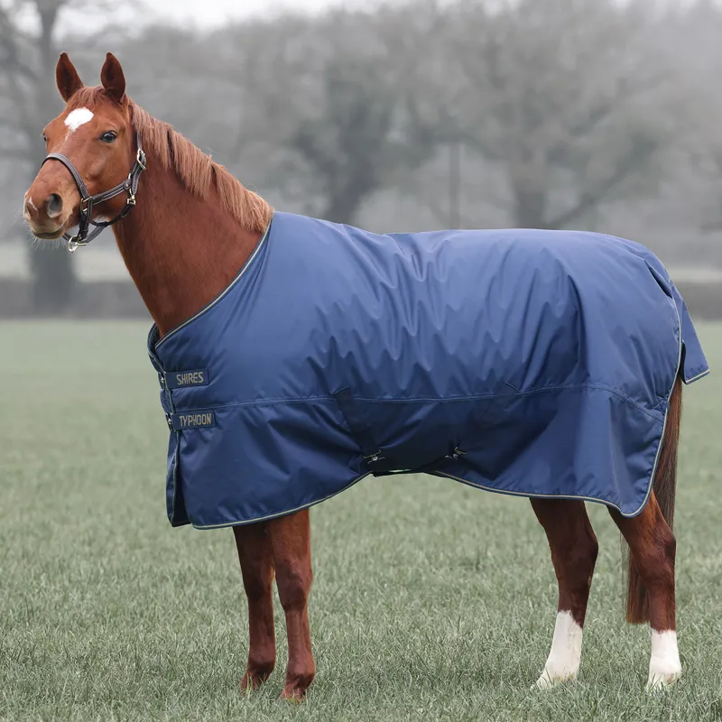 Shires Typhoon Lite Standard Neck 0g Turnout Rug - Navy