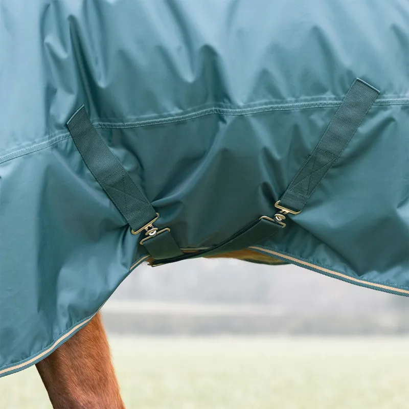 Shires Typhoon 200g Standard Neck Turnout Rug - Green-4