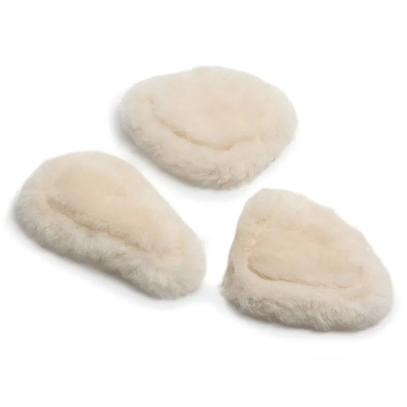 Shires Five Point Breastplate Replacement Sheepskin Pads - White