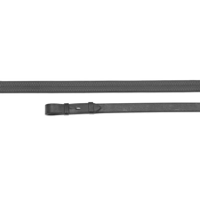 Velociti GARA Nylon Insert Rubber Grip Reins - Black