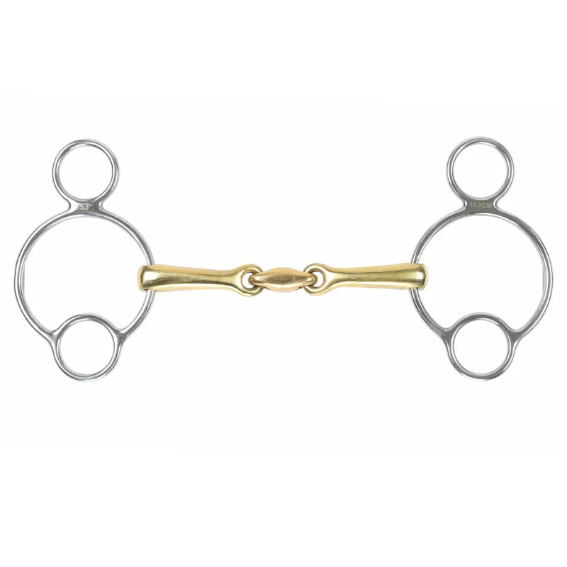 Shires Brass Alloy Universal Gag Bit with Lozenge