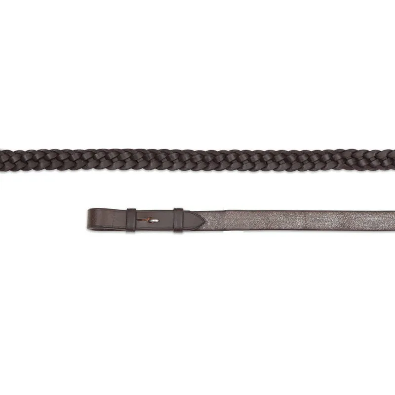 Velociti GARA Plaited Leather Reins - Brown