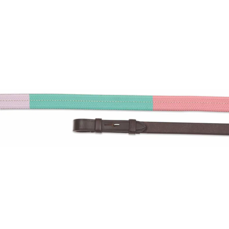 Velociti GARA Rubber Grip Training Reins - Havana