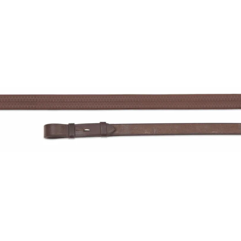 Velociti GARA Nylon Insert Rubber Grip Reins - Havana