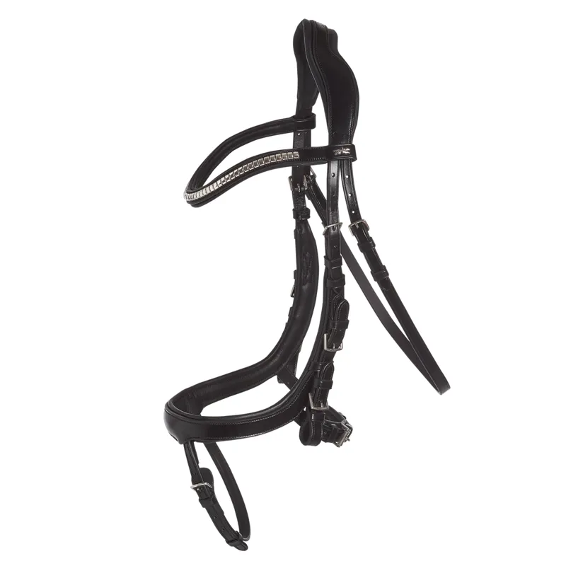 Schockemohle Equitus Omega Anatomic Bridle - Black/Silver