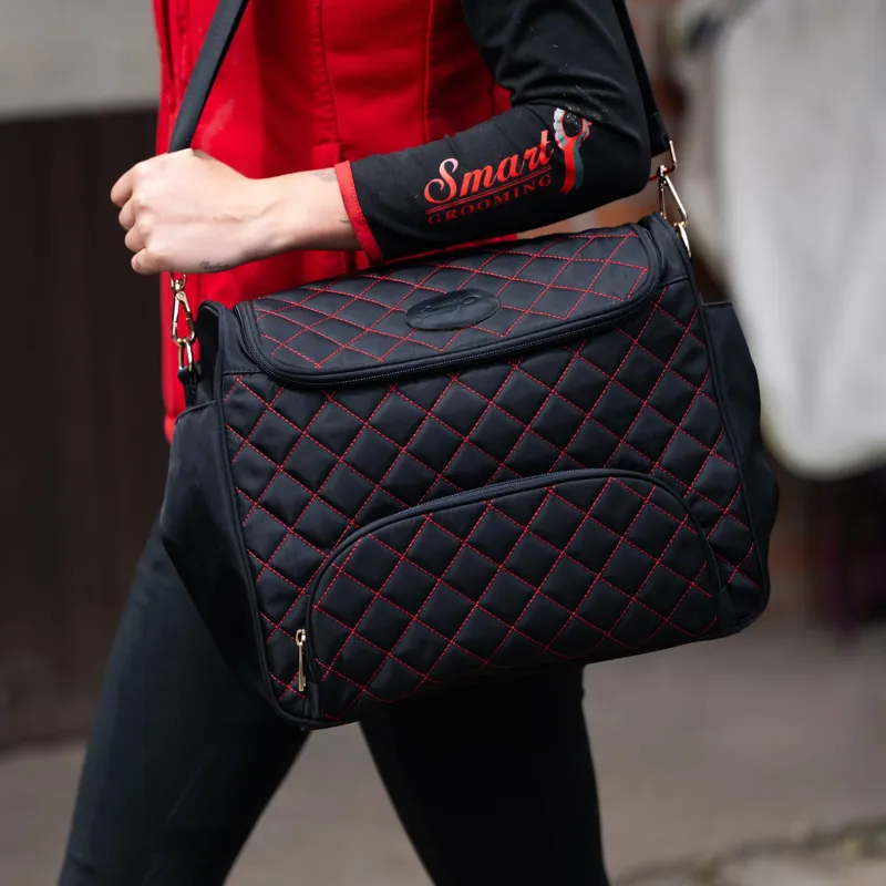 Smart Grooming Burghley Quilted Show and Stable Bag - Black/Red