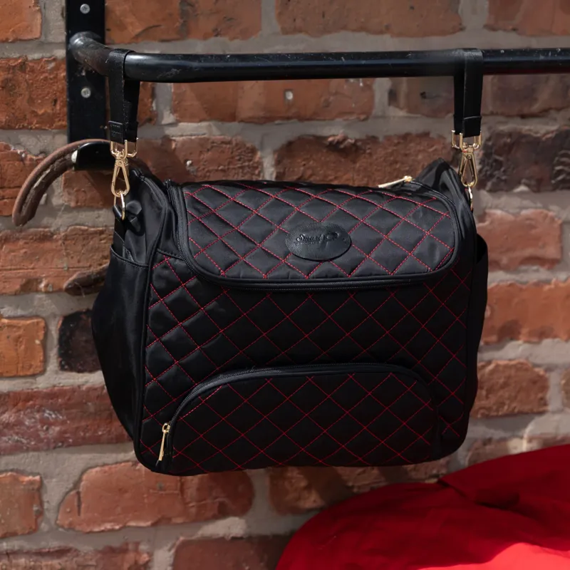 Smart Grooming Burghley Quilted Show and Stable Bag - Black/Red-2