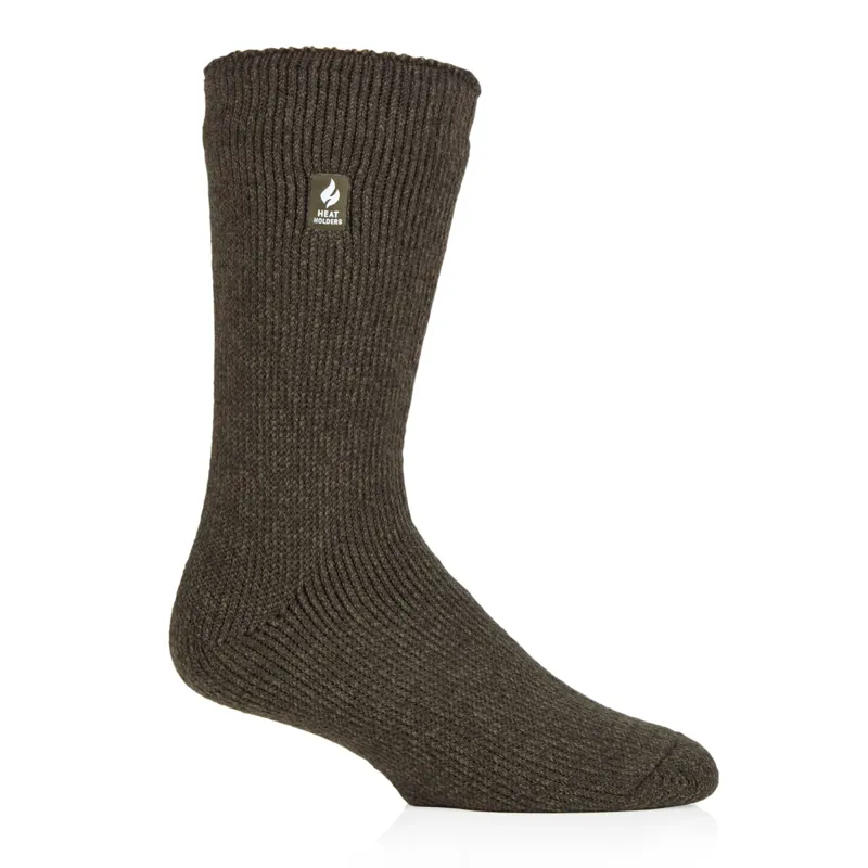 SockShop Heat Holders Finch Mens Crew Length Thermal Socks - Forest Green