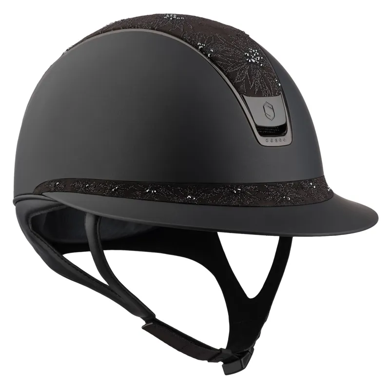 Samshield Miss Shield Shadowmatt 2.0 Spring Flowers Riding Hat - Black