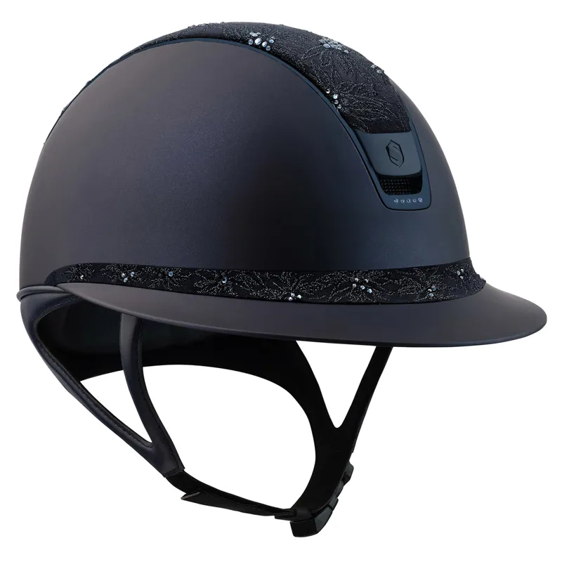 Samshield Miss Shield Shadowmatt 2.0 Spring Flowers Riding Hat - Blue