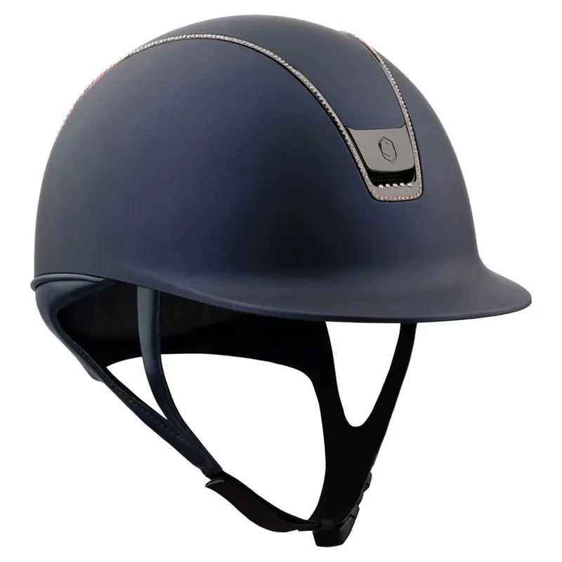Samshield Shadowmatt 2.0 Standard 300 Crystals Riding Hat - Blue/Holo