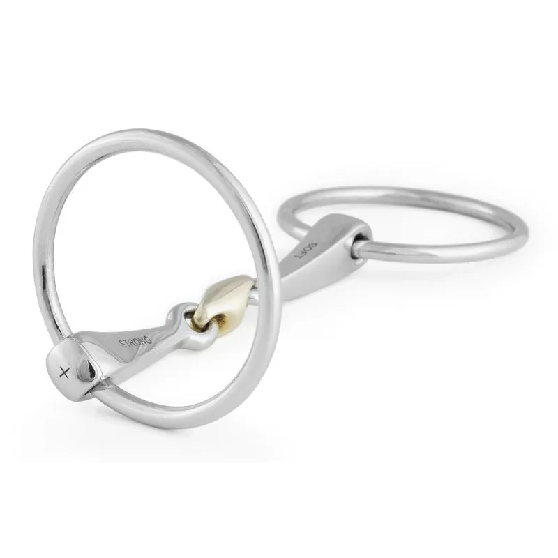 Stubben 2in1 Loose Ring Double Jointed Lozenge Snaffle Bit-2