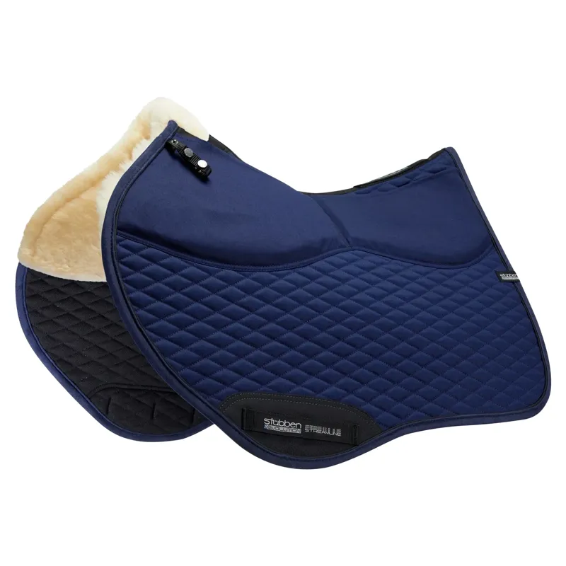 Stubben Streamline Adjuster Lambswool Show Jump Saddlecloth - Blue