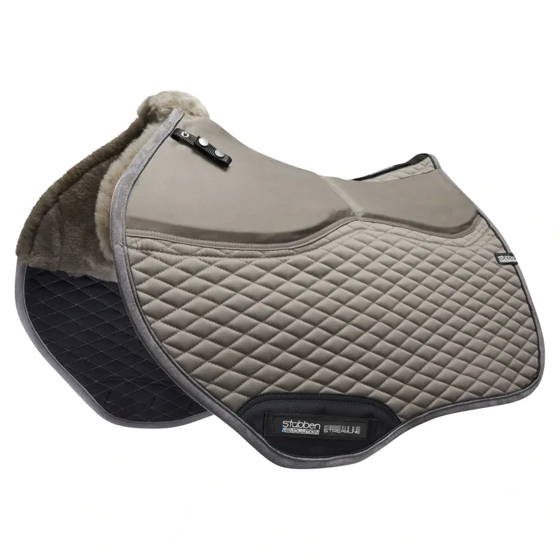 Stubben Streamline Adjuster Lambswool Show Jump Saddlecloth - Grey