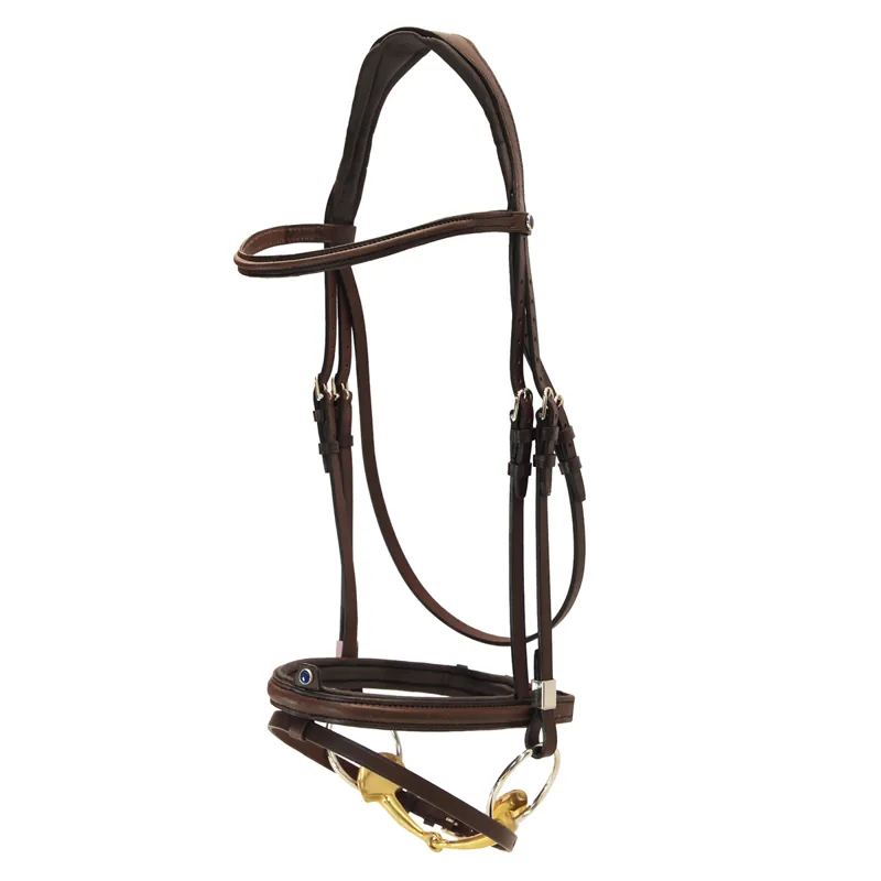 Stubben Sligo Slide/Lock Combined Flash 2705 Bridle - Ebony Brown