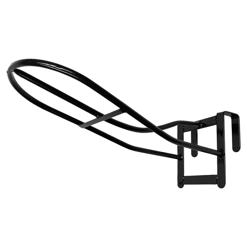 Stubbs Double Hook On Saddle Rack - Black