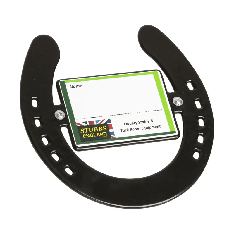 Stubbs Horseshoe Nameplate - Black