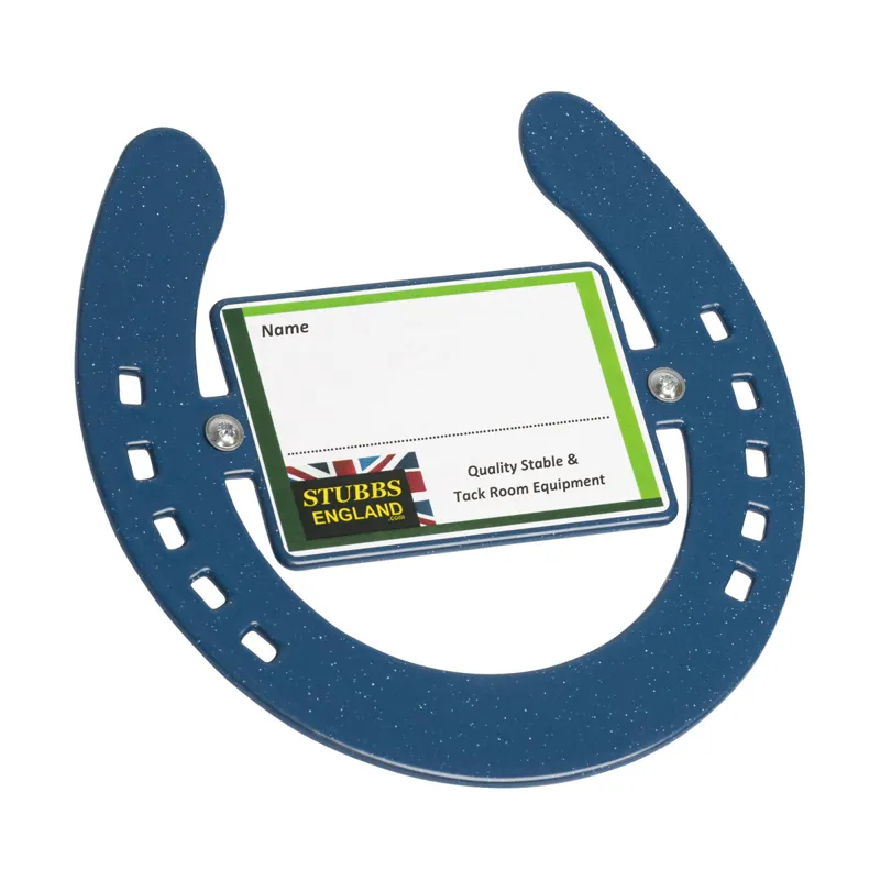 Stubbs Horseshoe Nameplate - Blue