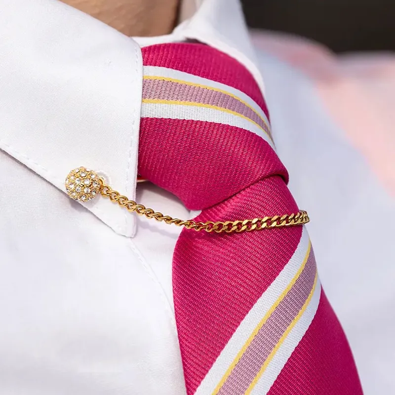Supreme Products Glitz and Glam Collar Bar Pin - Gold/Silver