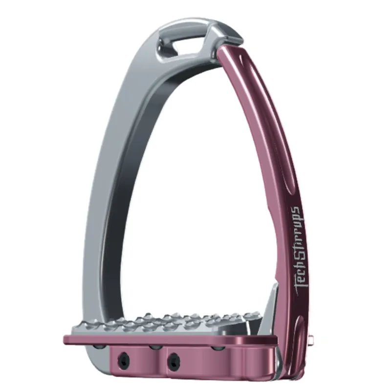 Tech Stirrups Venice Fit 8 Safety Stirrups - Silver/Pink
