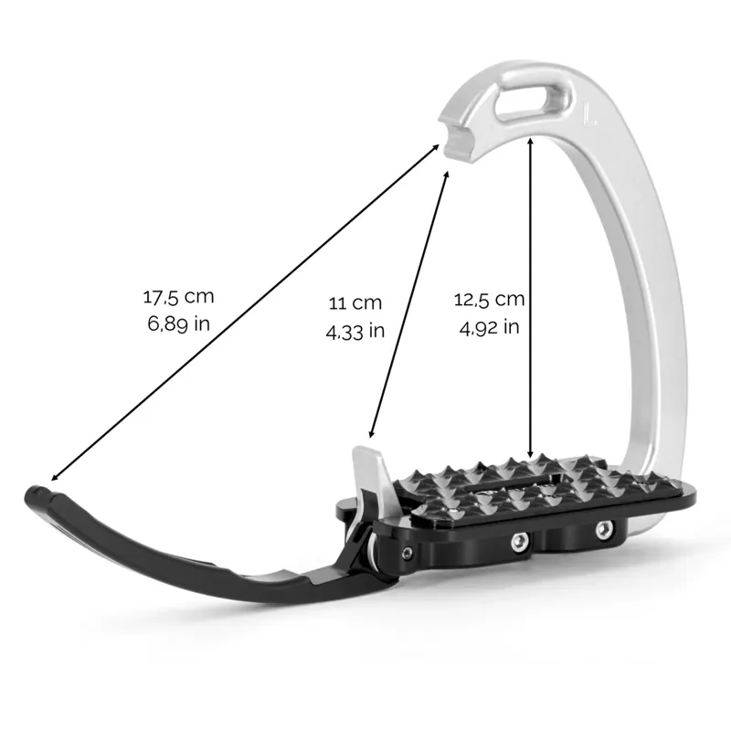 Tech Stirrups Venice Fit 8 Safety Stirrups - Black/Blue-3