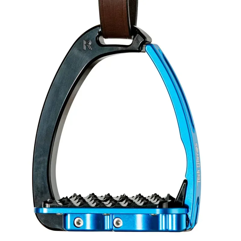 Tech Stirrups Venice Fit 8 Safety Stirrups - Black/Blue-1