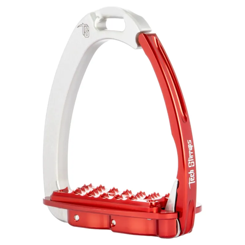 Tech Stirrups Venice Fit 8 Safety Stirrups - Silver/Red