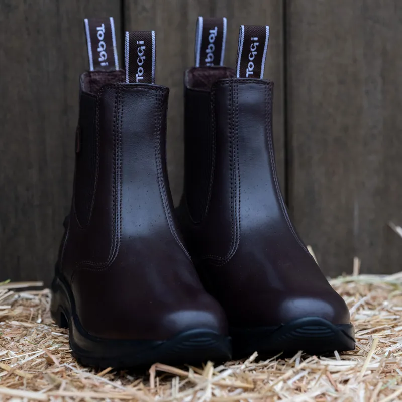 Toggi Barrington Adults Waterproof Jodhpur Boots - Dark Brown-8