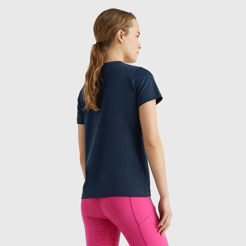 Tommy Hilfiger TH Rhinestone Ladies T-Shirt - Desert Sky - XS-2