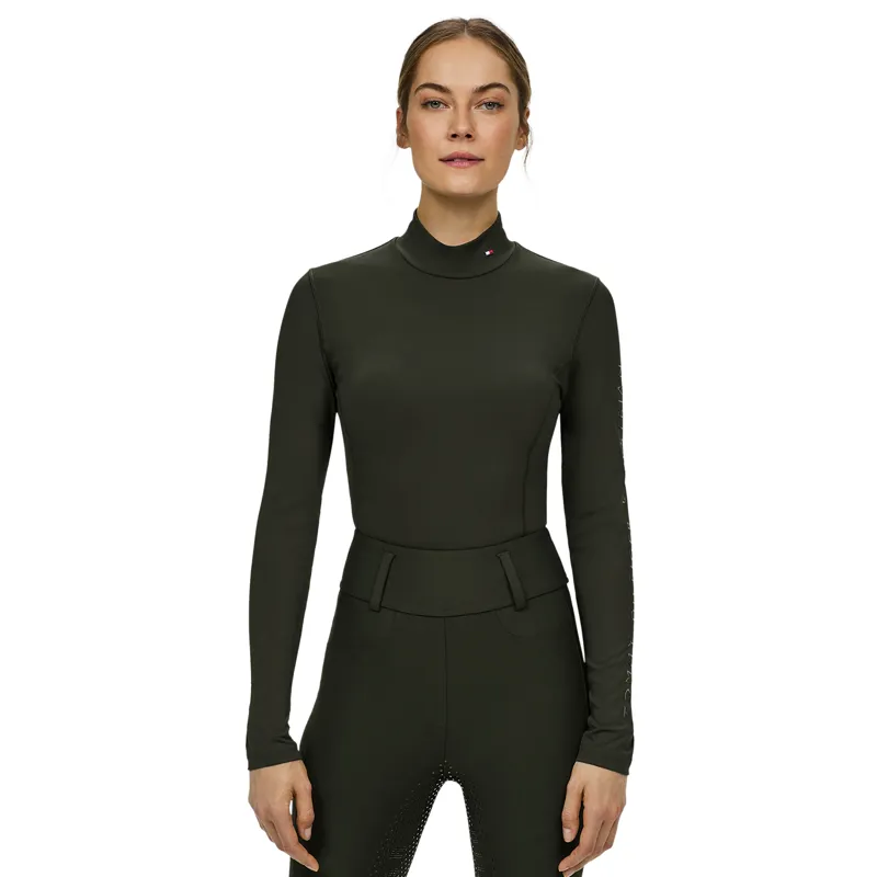 Tommy Hilfiger Ava Womens High Neck Base Layer - Pine