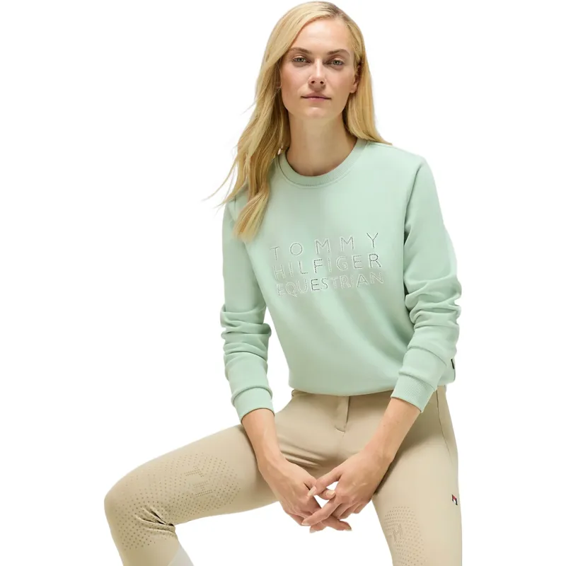 Tommy Hilfiger Belair Rhinestone Womens Sweatshirt - Belair Mint