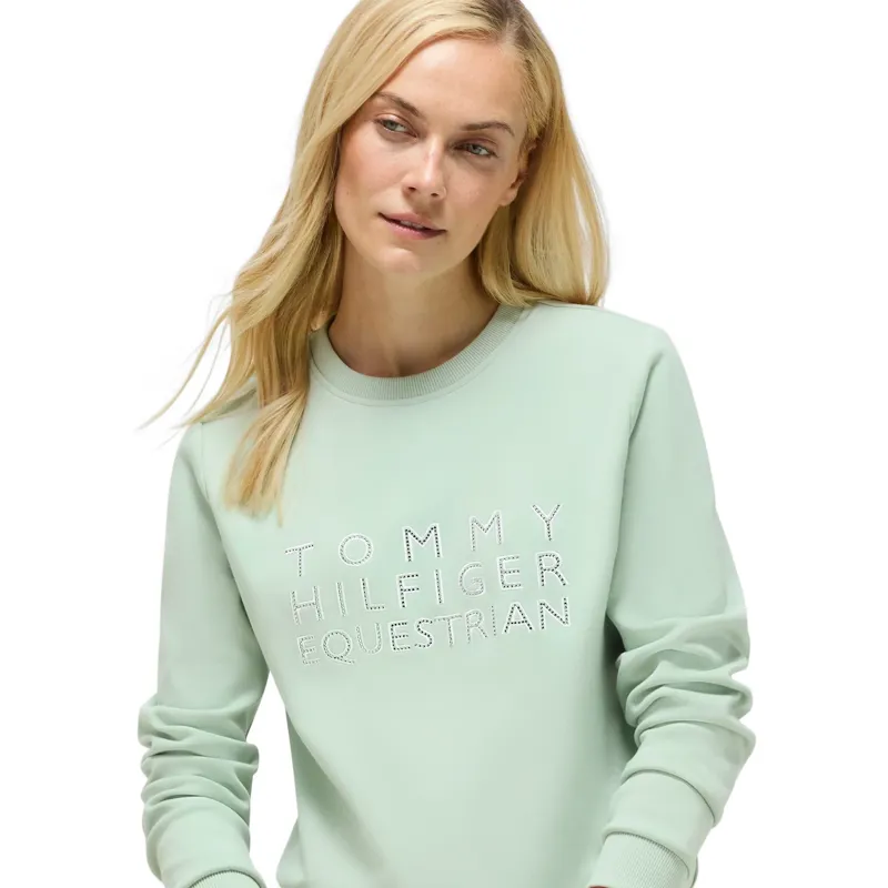 Tommy Hilfiger Belair Rhinestone Womens Sweatshirt - Belair Mint-4