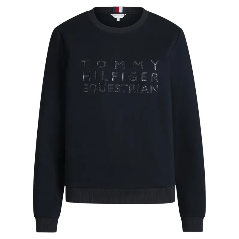Tommy Hilfiger Belair Rhinestone Womens Sweatshirt - Desert Sky-1
