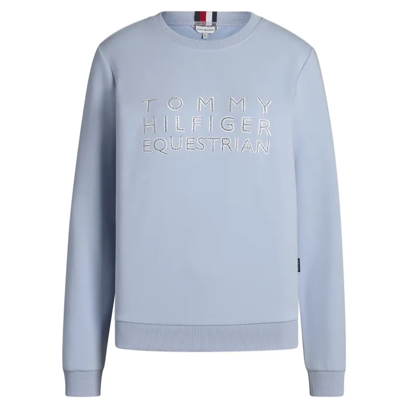 Tommy Hilfiger Belair Rhinestone Womens Sweatshirt - Sweet Blue-1