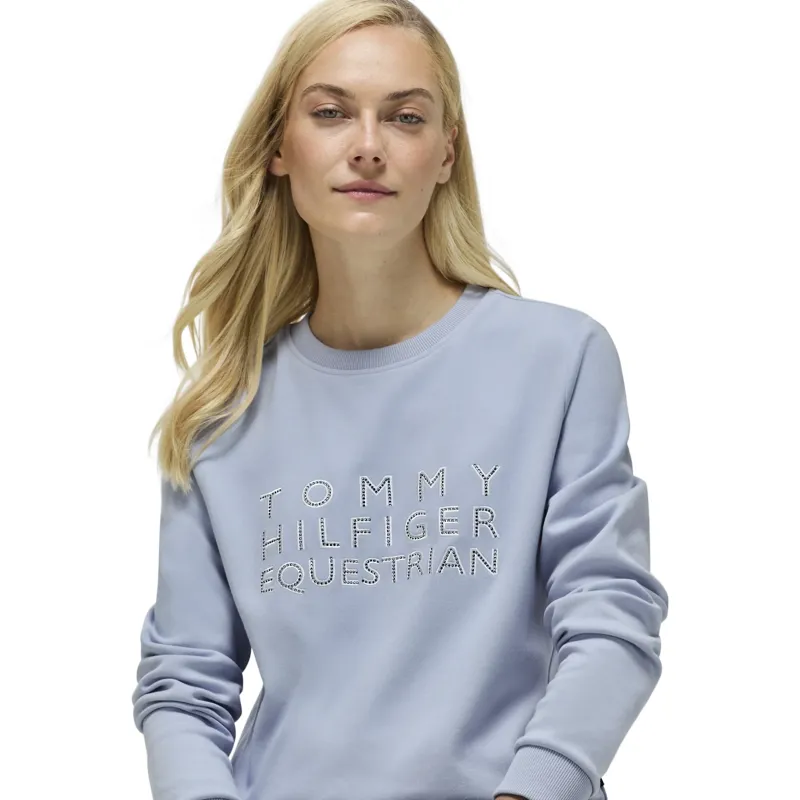 Tommy Hilfiger Belair Rhinestone Womens Sweatshirt - Sweet Blue-3