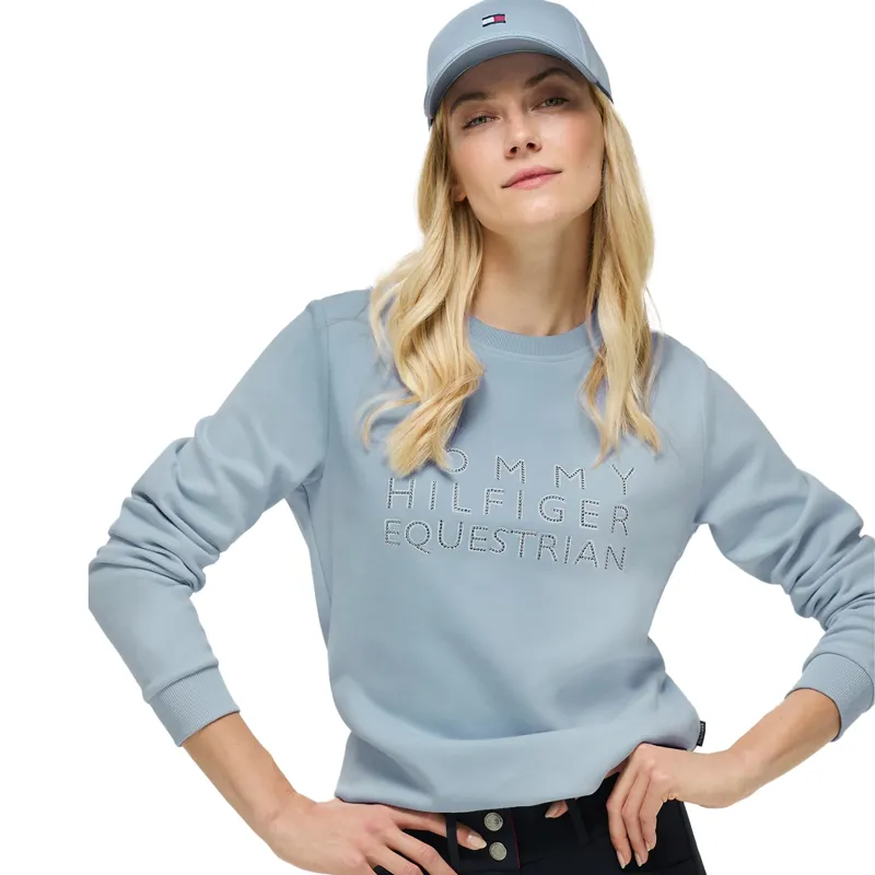 Tommy Hilfiger Belair Rhinestone Womens Sweatshirt - Sweet Blue-4