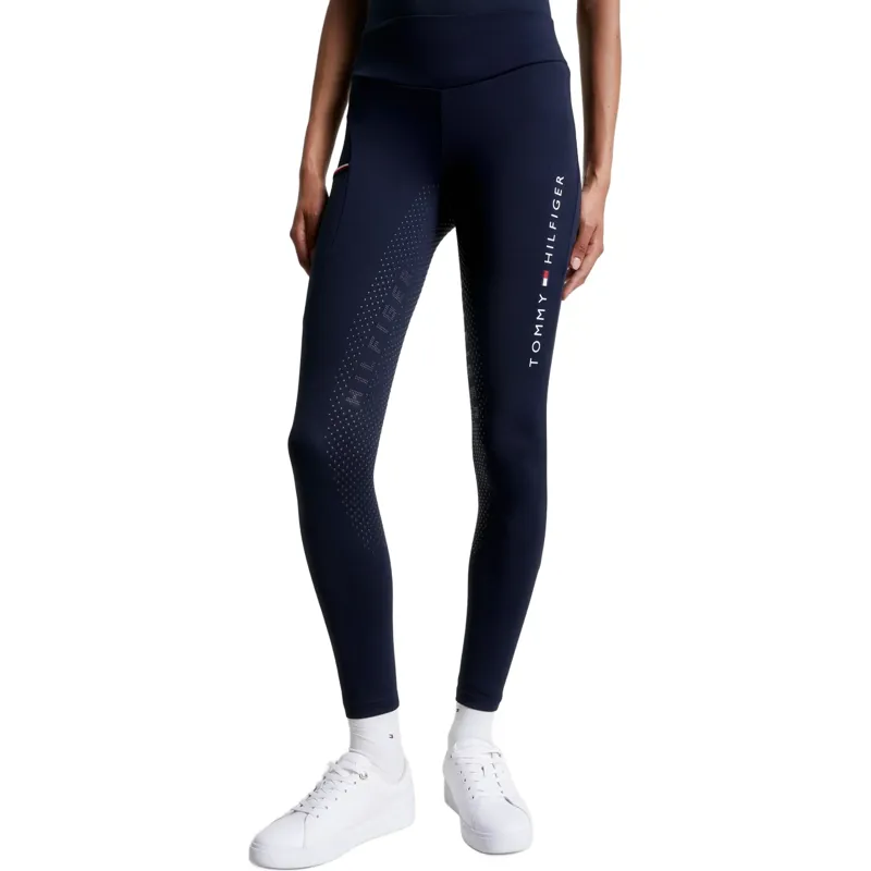 Tommy Hilfiger Elmira Full Grip Womens Riding Tights - Desert Sky