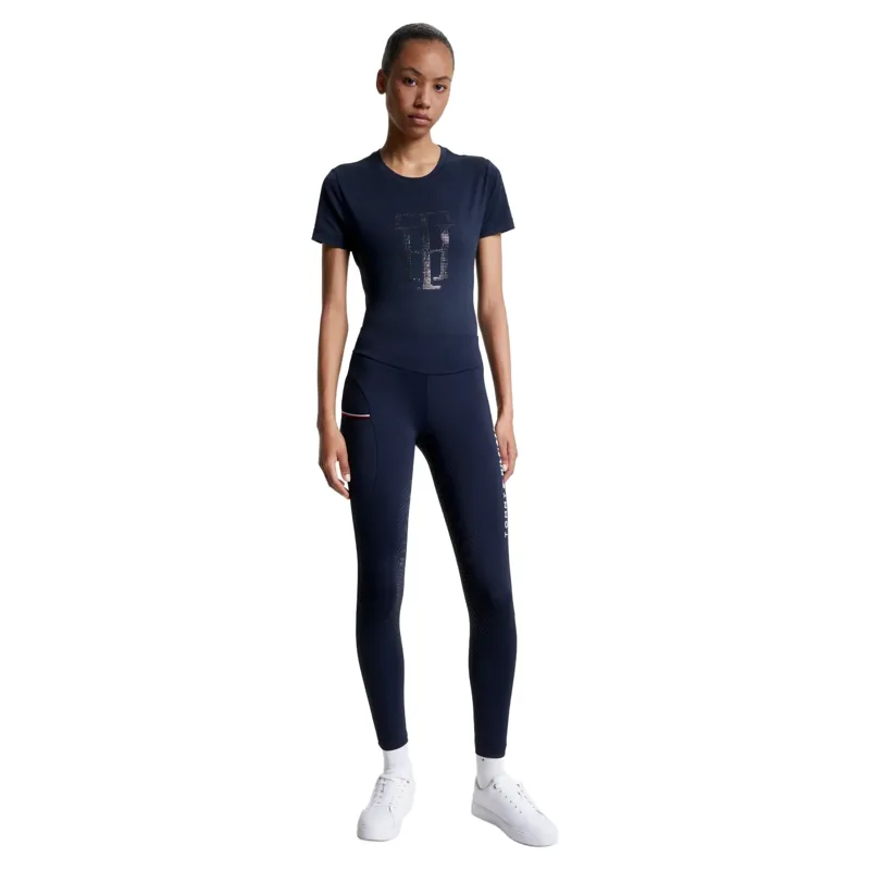 Tommy Hilfiger Elmira Full Grip Womens Riding Tights - Desert Sky-3