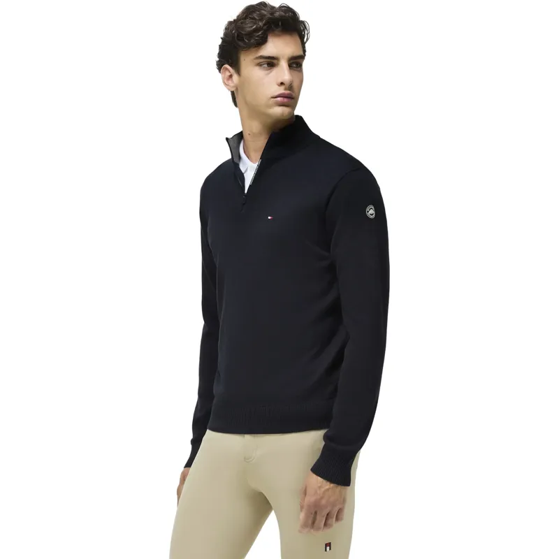 Tommy Hilfiger Irvine Mens 1/4 Zip Sweatshirt - Desert Sky-1