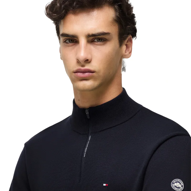 Tommy Hilfiger Irvine Mens 1/4 Zip Sweatshirt - Desert Sky-4
